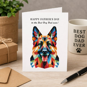 German Shepherd Dog Personalized Father's Day Holiday Card
