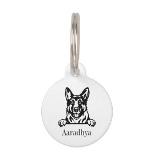 german shepherd dog personalized name tag