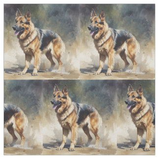 German Shepherd dog pet animal Fabric