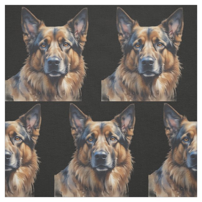 German Shepherd dog pet animal Fabric (Swatch)