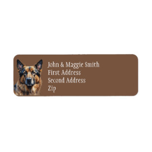 German Shepherd Dog Pet Name Label