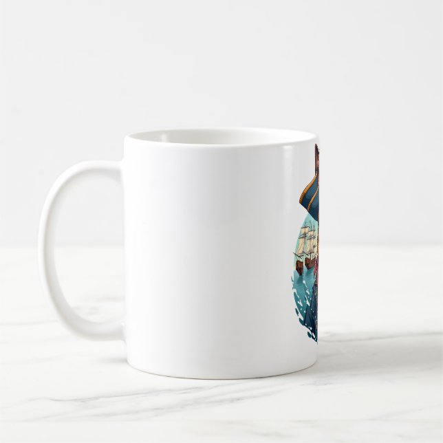 German Shepherd Dog Pirate  Coffee Mug (Left)