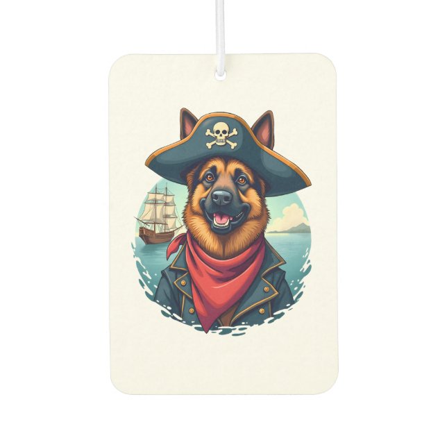 German Shepherd Dog Pirate Copy Air Freshener (Front)