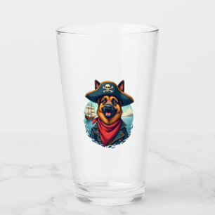 German Shepherd Dog Pirate Copy Glass