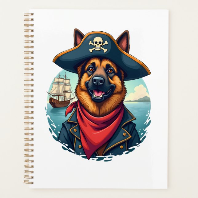 German Shepherd Dog Pirate Copy Planner (Front)