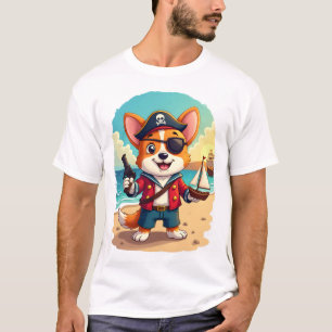German Shepherd Dog Pirate T-Shirt