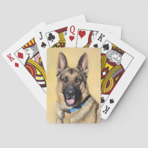 German Shepherd Dog Playing Cards