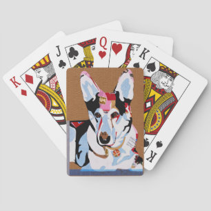 German Shepherd Dog Playing Cards