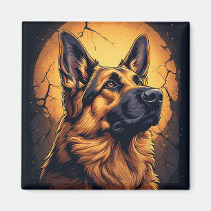 🐾 German Shepherd Dog Portrait Gifts 🐾 Magnet