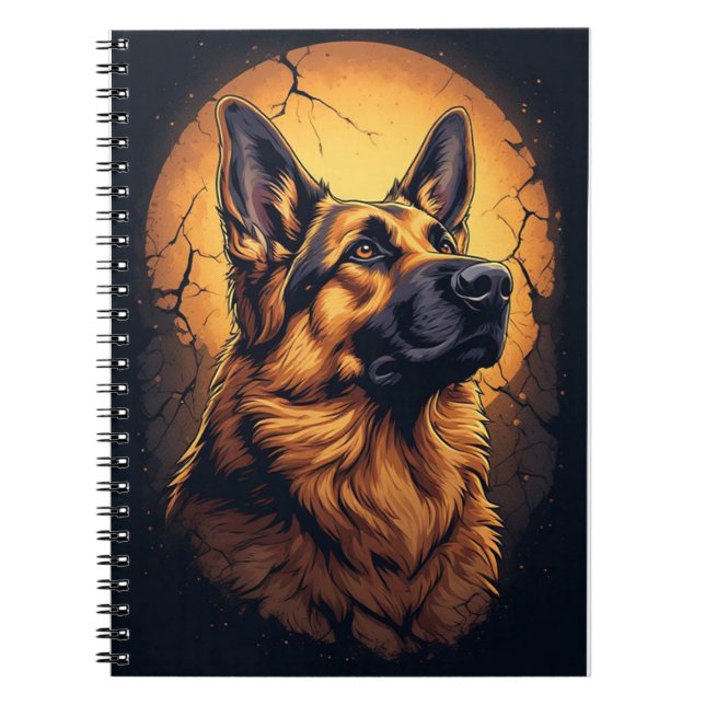 🐾 German Shepherd Dog Portrait Gifts 🐾 Notebook (Front)