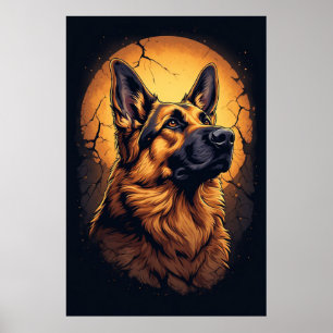 🐾 German Shepherd Dog Portrait Gifts 🐾 Poster