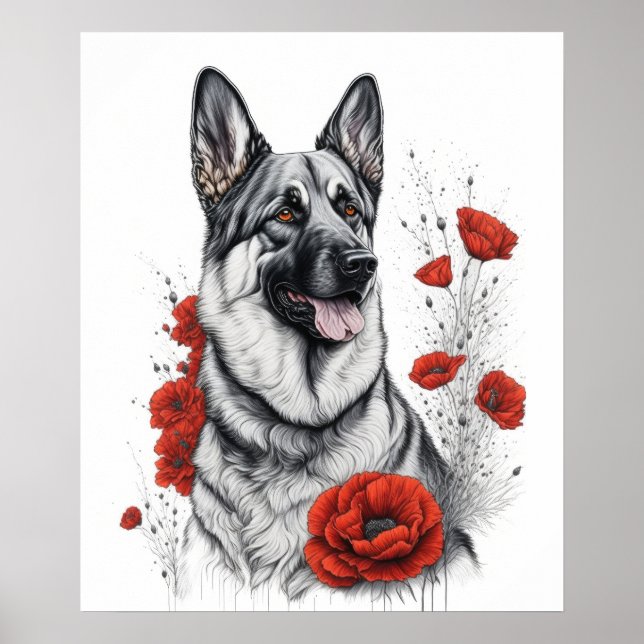 German Shepherd Dog Poster (Front)