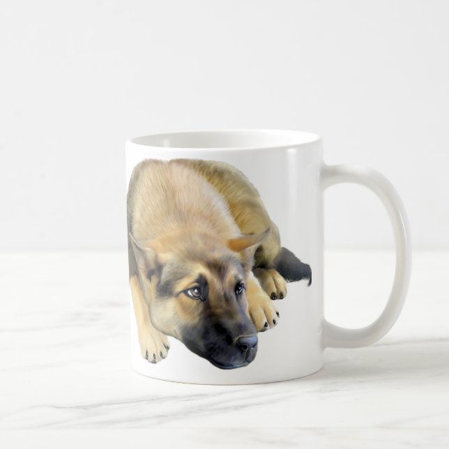 German Shepherd Dog Puppy Coffee Mug (Right)