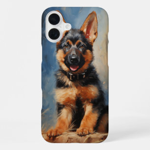 German Shepherd dog puppy iPhone 16 Plus Case