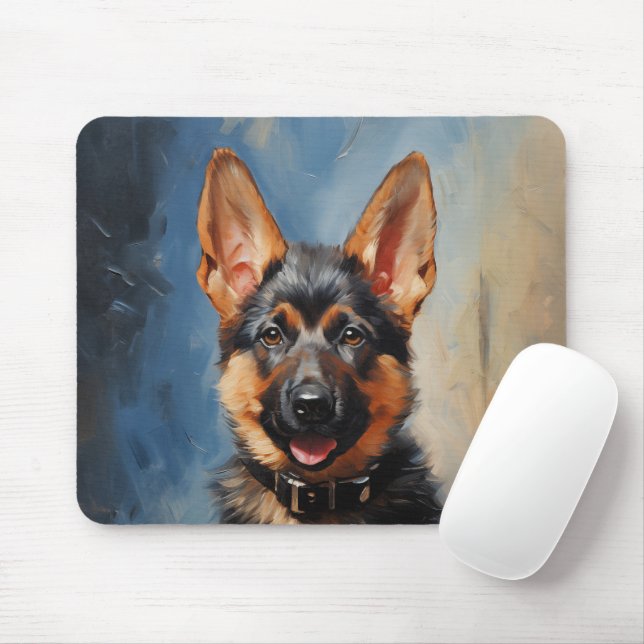 German Shepherd dog puppy Mouse Pad (With Mouse)
