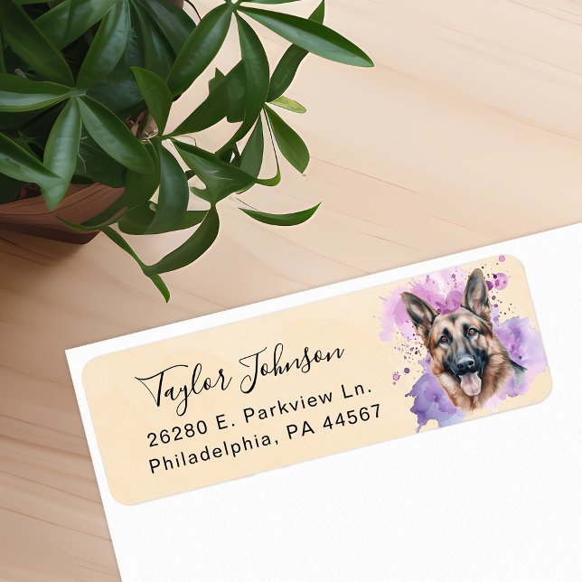 German Shepherd Dog Return Address Label (Creator Uploaded)
