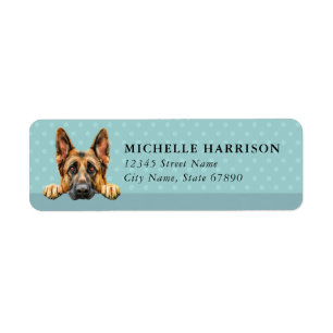 German Shepherd Dog Return Address Labels