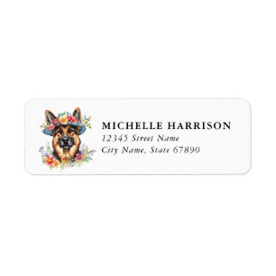 German Shepherd Dog Return Address Labels