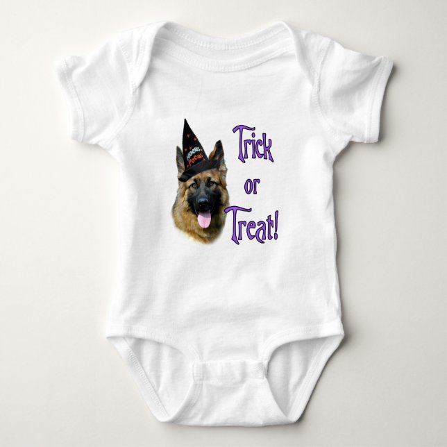 German Shepherd Dog (sable) Trick Baby Bodysuit (Front)