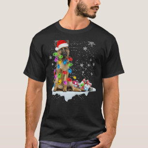 German Shepherd Dog Santa Christmas T-Shirt