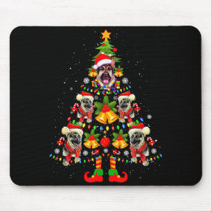 German Shepherd Dog Santa Hat Christmas Tree Xmas  Mouse Pad
