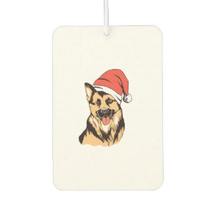 German Shepherd Dog Santa Hat - Funny Christmas  Air Freshener