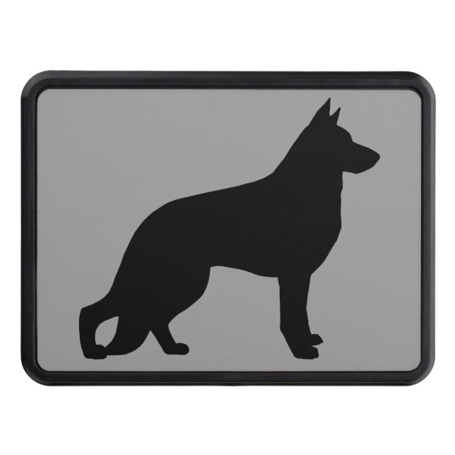 German Shepherd Dog Silhouette K9 GSD Trailer Hitch Cover (Front)