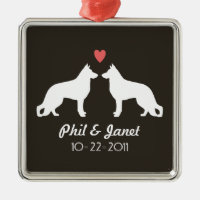 German Shepherd Dog Silhouettes Couple Custom