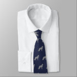 German Shepherd Dog Silhouettes Pattern Blue Tie<br><div class="desc">This original German Shepherd Dogs pattern neck tie makes a great gift for dog dads! Available in a variety of colours, this midnight blue K9 tie makes a statement for anyone who loves GSDs. An awesome gift for the guy who wears a tie for business, or for special events like...</div>