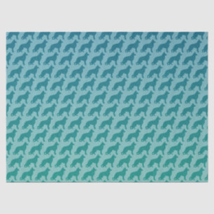 German Shepherd Dog Silhouettes Pattern Tissue Paper