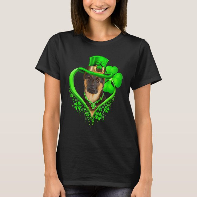 German Shepherd Dog St Patricks Day Lover Irish Sh T-Shirt (Front)