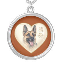 German Shepherd Dog Sterling Necklace Jewellery