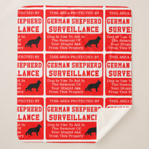 german shepherd dog surveillance sherpa blanket