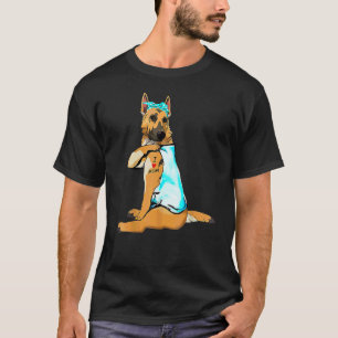 German Shepherd Dog Tattoo I Love Mom Mother's Day T-Shirt