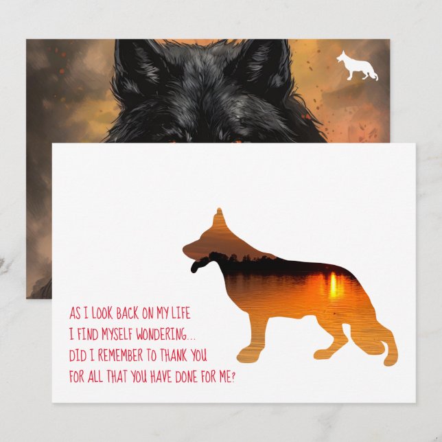 German Shepherd dog template (Front/Back)