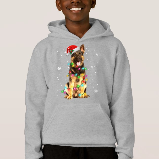 German Shepherd Dog Tree Christmas Sweater Xmas Do (Devant)