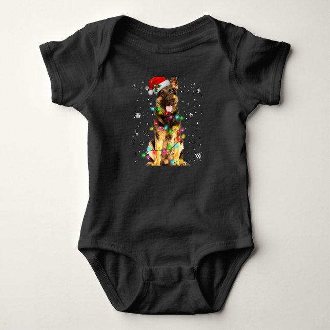 German Shepherd Dog Tree Christmas Sweater Xmas Do (Front)
