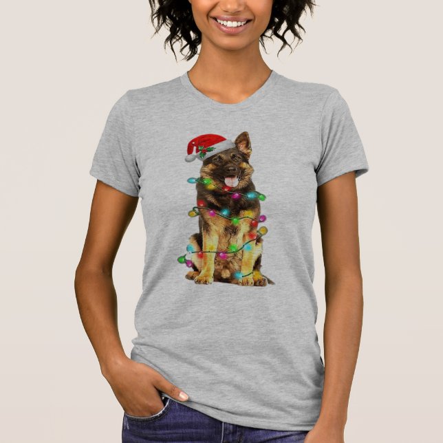 German Shepherd Dog Tree Christmas Sweater Xmas Do (Front)