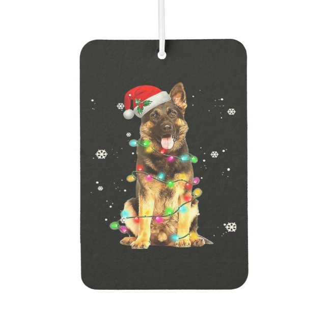 German Shepherd Dog Tree Christmas Sweater Xmas Do Air Freshener (Front)