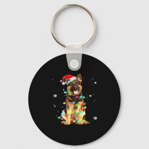 German Shepherd Dog Tree Christmas Sweater Xmas Do Keychain