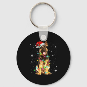 German Shepherd Dog Tree Christmas Sweater Xmas Do Keychain