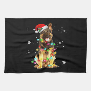 German Shepherd Dog Tree Christmas Sweater Xmas Do Kitchen Towel