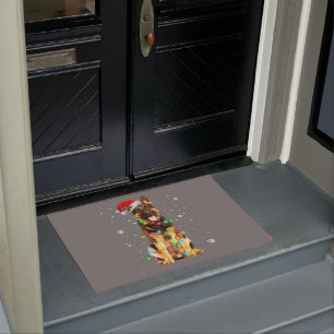 German Shepherd Dog Tree Christmas Sweater Xmas Doormat