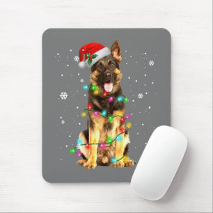 German Shepherd Dog Tree Christmas Sweater Xmas  Mouse Pad