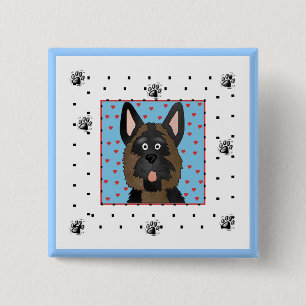 German Shepherd Dog Tshirts and Gifts 2 Inch Square Button
