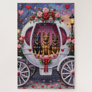German Shepherd Dog Valentine's Day Jigsaw Puzzle