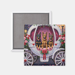 German Shepherd Dog Valentine's Day Magnet