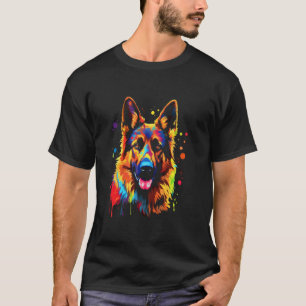 German Shepherd Dog Walking Pet Fan Long Sleeve T-Shirt