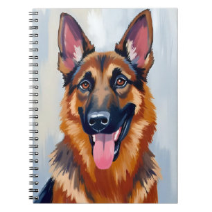 German Shepherd   Dog Watercolor Pet  Notebook