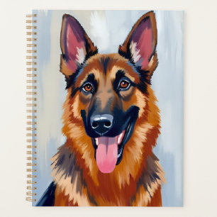 German Shepherd   Dog Watercolor Pet  Planner